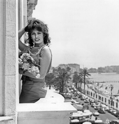 Sophia Loren during Cannes Festival at The Balcony of Carlton Hotel by Unbekannt Unbekannt
